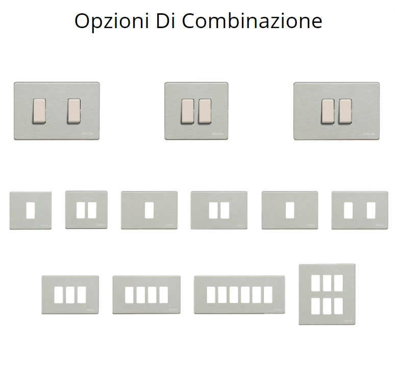 Commutatore doppio tasto con interblocco 1-0-2 serie bticino magic 5052n