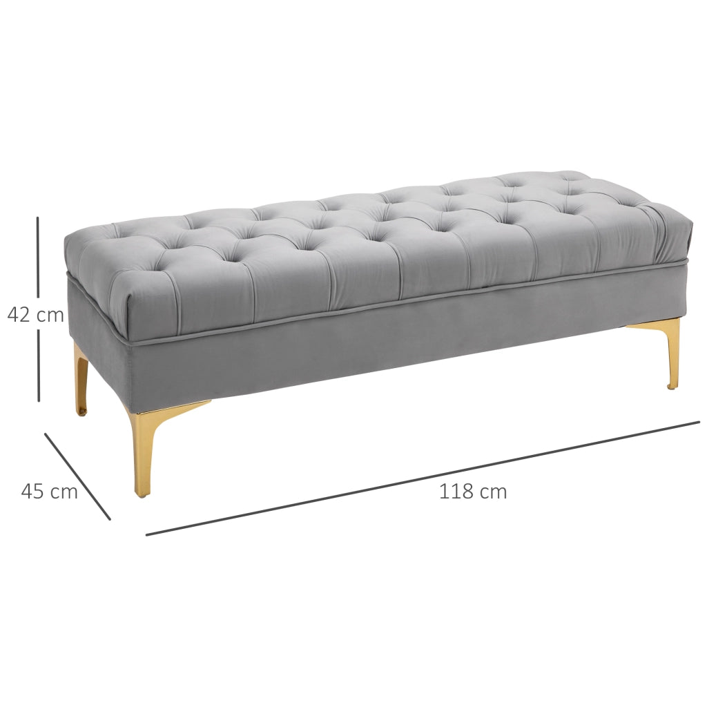 Letto contenitore imbottito in velluto ¨C Minimal ¨C grigio chiaro