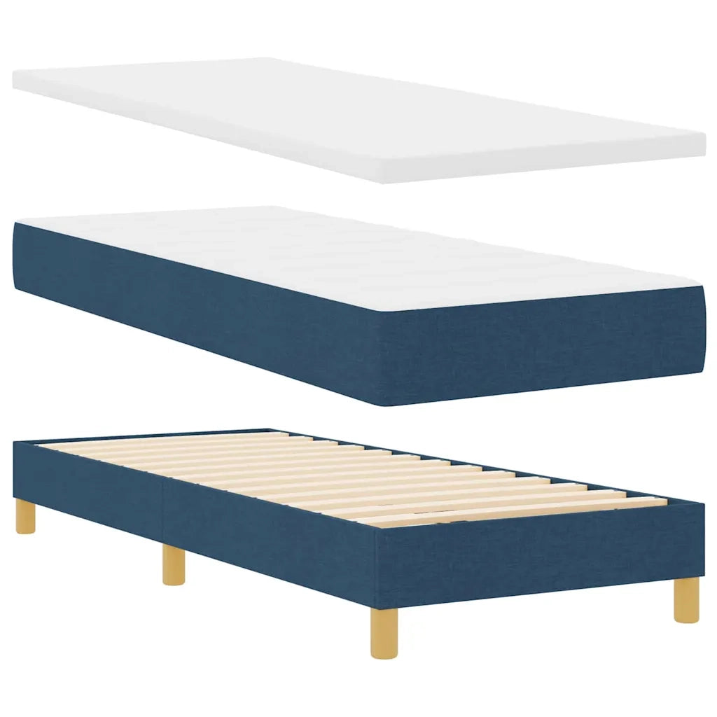 Letto a molle con testiera Blu 200 x 80 cm Tessuto 3341327