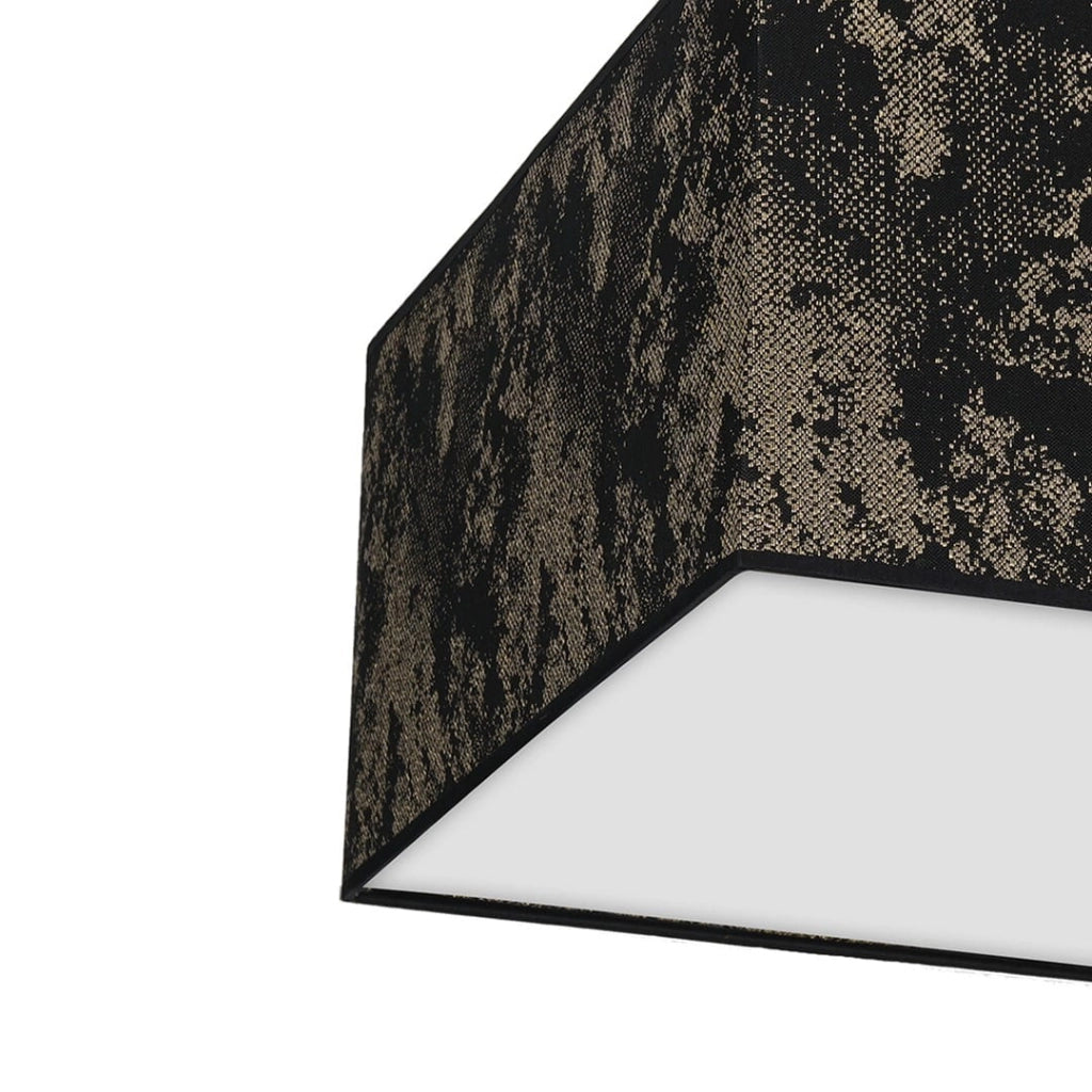 Plafoniera SATINO quadrata 40 cm 2xE27 nera Milagro