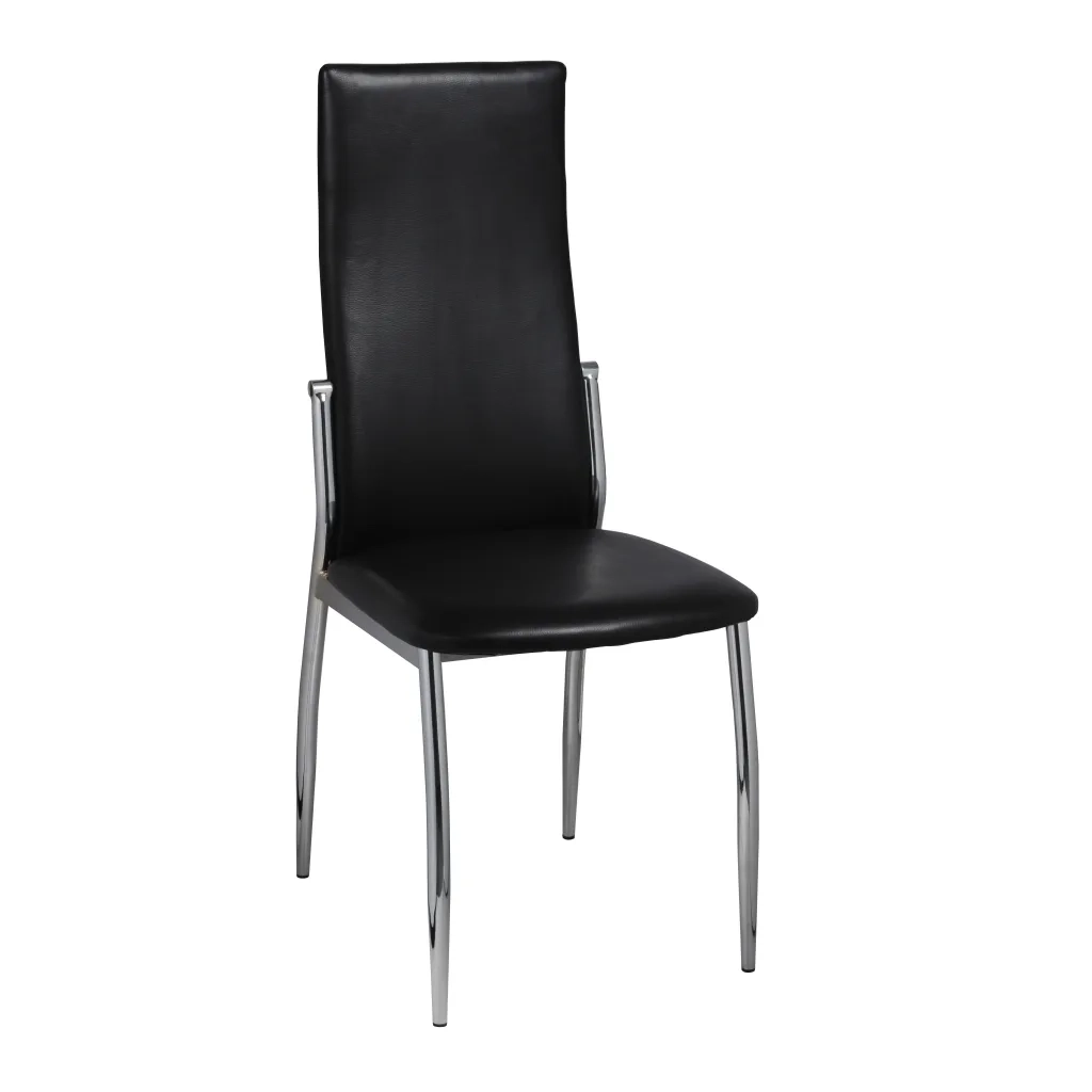 Sedie da Pranzo 4 pz Nere in Similpelle