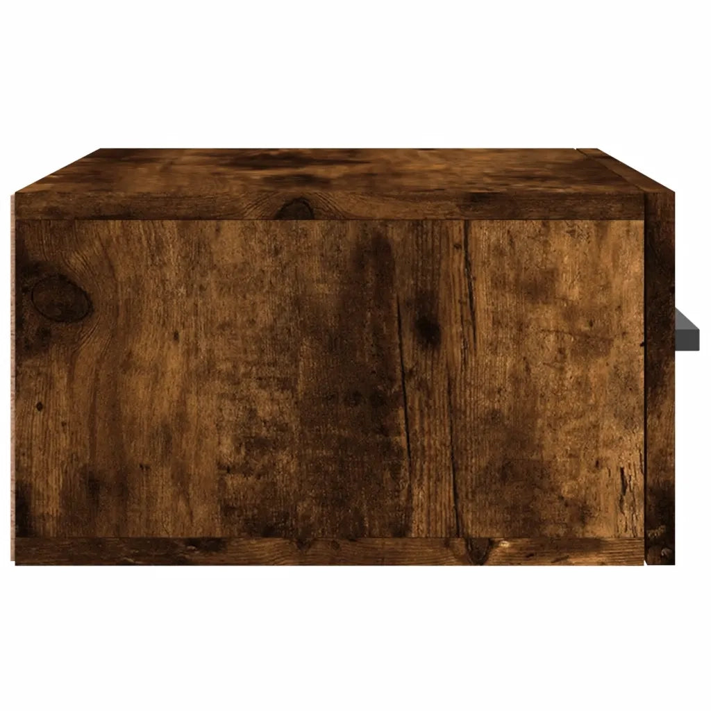 Comodini a Muro 2 pz Rovere Fumo 35x35x20 cm 829831