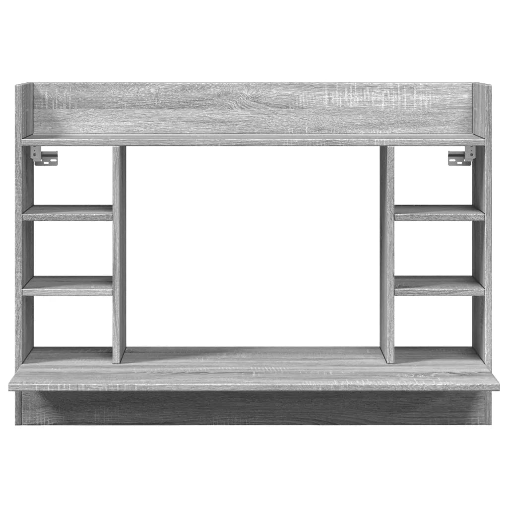 Scrivania a Parete Grigio Sonoma 105x48x75cm Legno Multistrato 847973