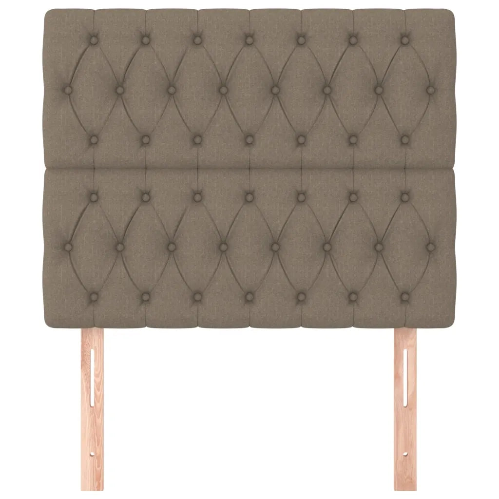 Testiera per Letto-Testata-Testiera Decorativa Tortora 100x7x118/128 cm Tessuto