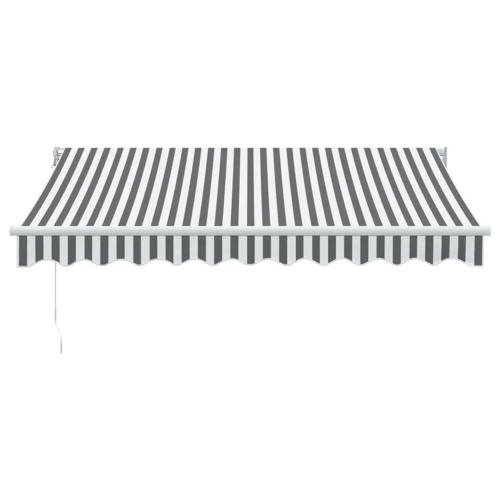 Tenda da Sole Antracite e Bianca 3x2,5 m Tessuto e Alluminio 3216103