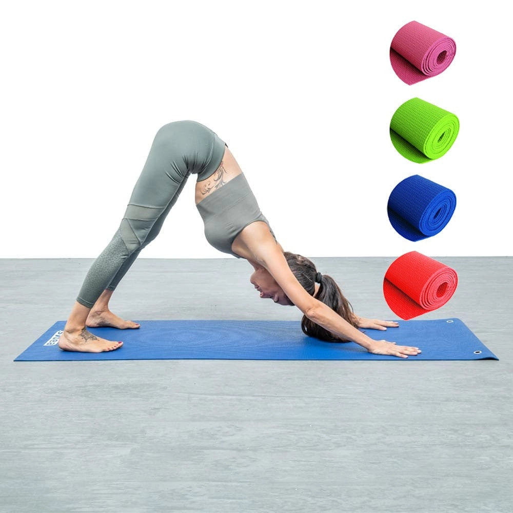 Trade Shop - Tappetino Yoga In Pvc 61x173x0.3 Cm Tappeto Aerobica Fitness Pilates Palestra -