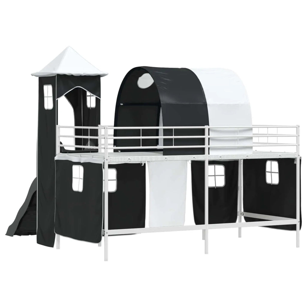 Struttura del letto loft per bambini Bianco e Nero 107 x 200 cm 42020898