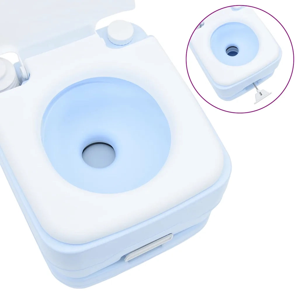 Toilette da Campeggio Azzurro Chiaro e Bianco Polietilene 42001426