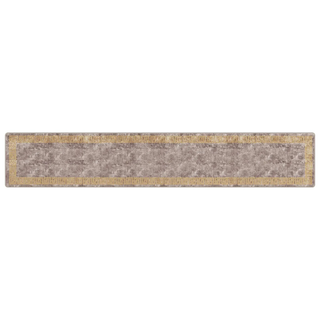 Runner Tappeto MARSA Grigio 80 x 450 cm Poliestere e PVC 42023357