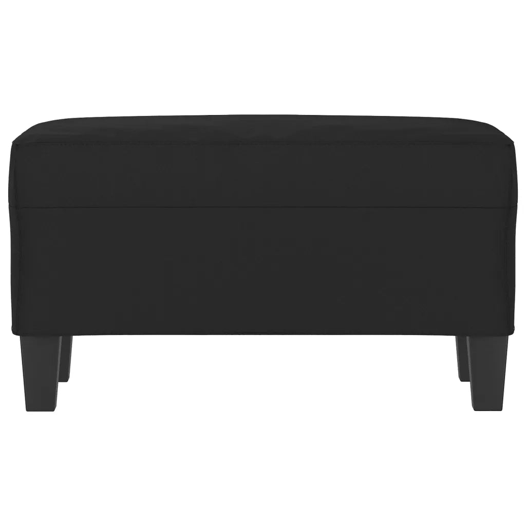 Panca Nera 70x35x41 cm in Microfibra 349448