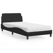 Letto con Materasso Dover Nero 100x200 cm in Similpelle