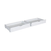 Cassettone letto per bambini roya in legno di pino, set da 2, bianco
