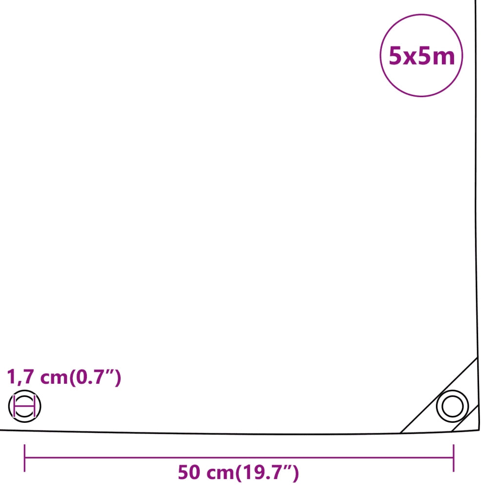 Telone Grigio 5x5 m 650 g/m² 156046