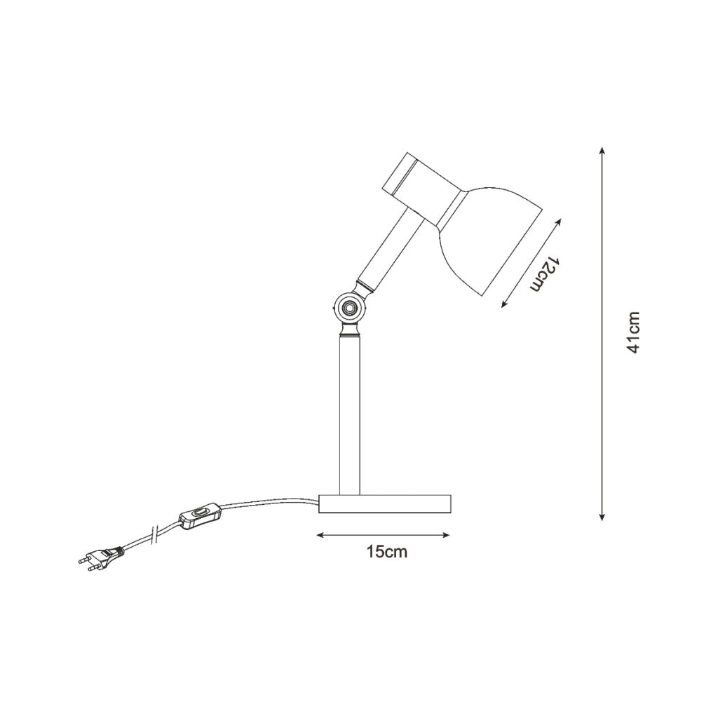 Lampada da scrivania Balbo 1 luce legno nero E14 Zuma Line