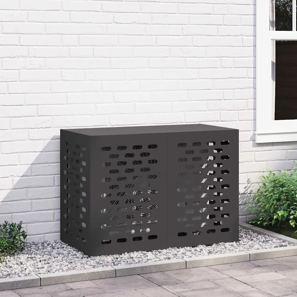 Copertura per condizionatore d'aria Nero 100 x 50 x 70 cm 865897