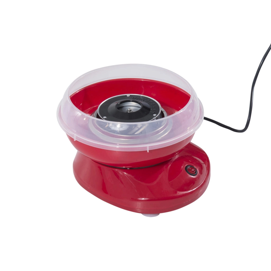 Macchina per Zucchero Filato ¨C Xylo ¨C 550W con Bastoncini e Cucchiaio Dosatore Rosso