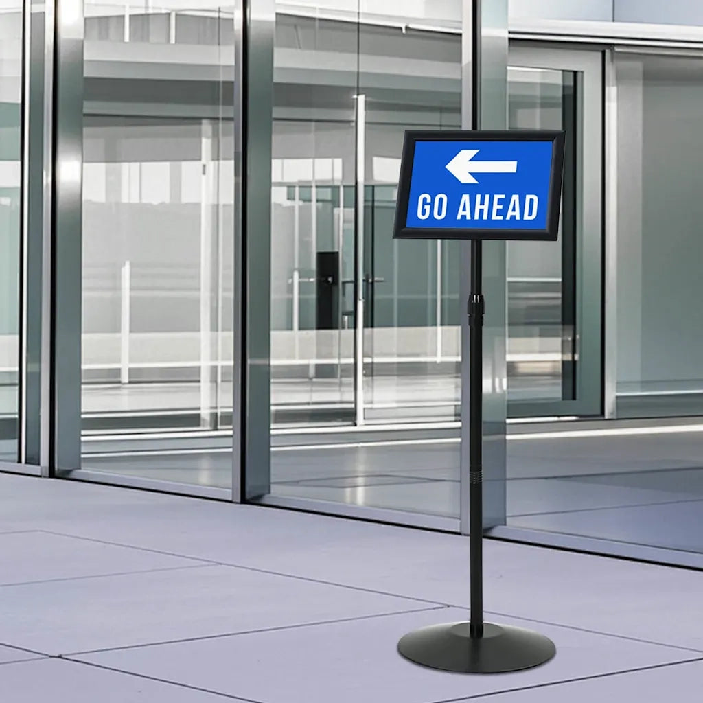 Supporto Poster a Piedistallo Argento a4 PVC e Acciaio 42020976