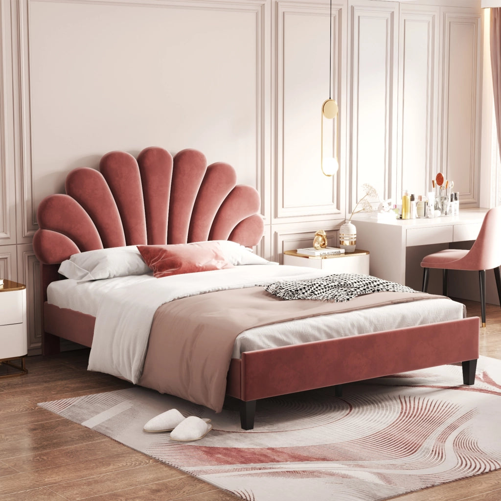 letto imbottito velluto rosso fagiolo 140 x 200 cm