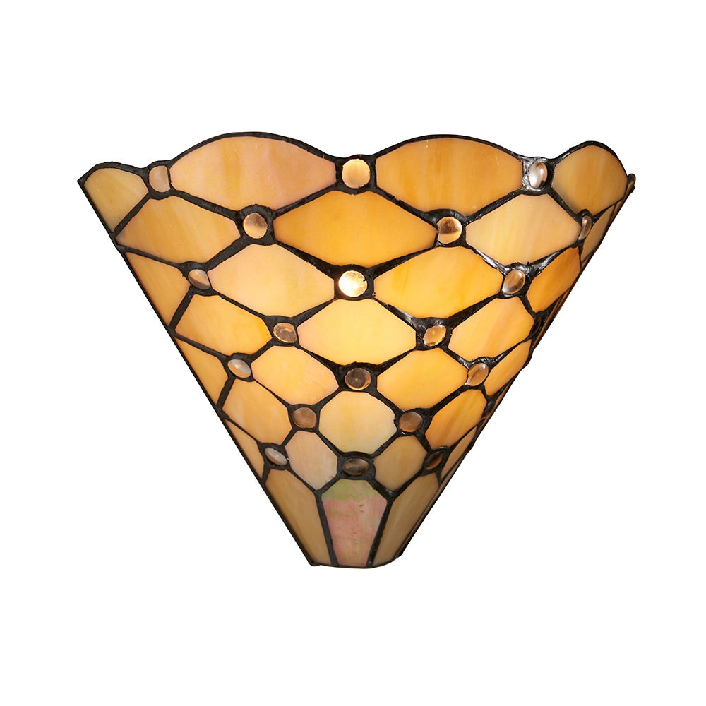Applique Tiffany vetro beige geometrica 1xE14 40W Pearl