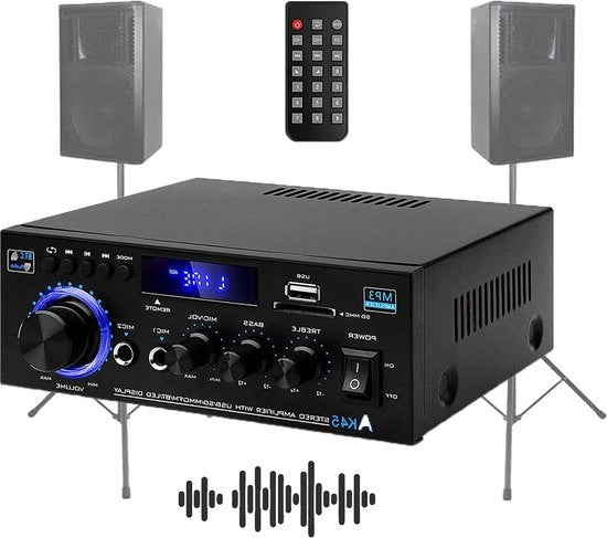 Amplificatore Audio - Amplificatore Auto per Altoparlanti - Nero