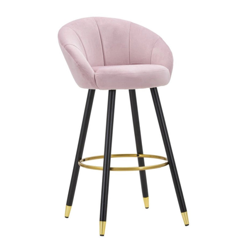 Sgabello Bar Prague Rosa cm 55x56x104