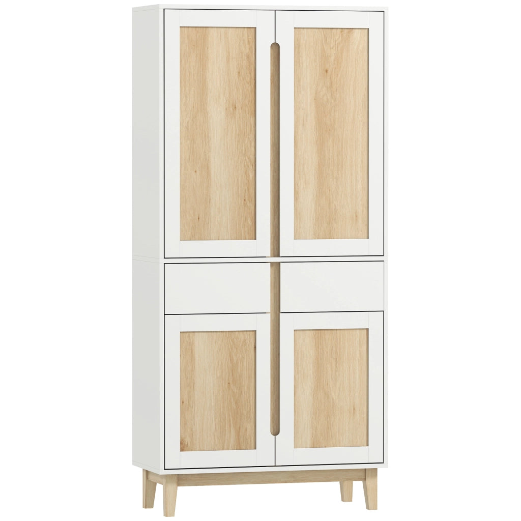 Armadio da cucina ¨C Minimal ¨C bianco e rovere 80x35x170cm