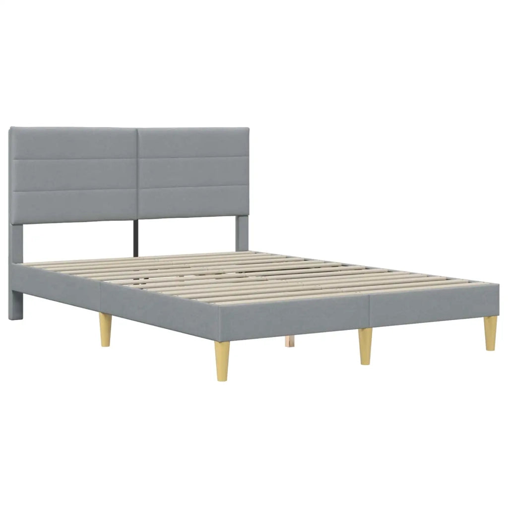 Letto matrimoniale | Letto per adulti | Struttura del letto Grigio Chiaro 160 x 200 cm Tessuto