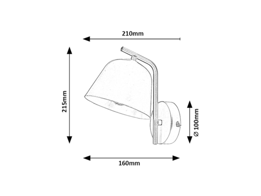 Applique E14 grigia metallo industriale Malia Rabalux 3094