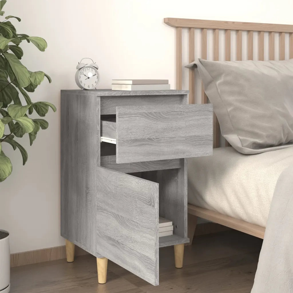 Comodino | Armadio da Notte | Mobiletto da notte Grigio Sonoma 40x35x70 cm