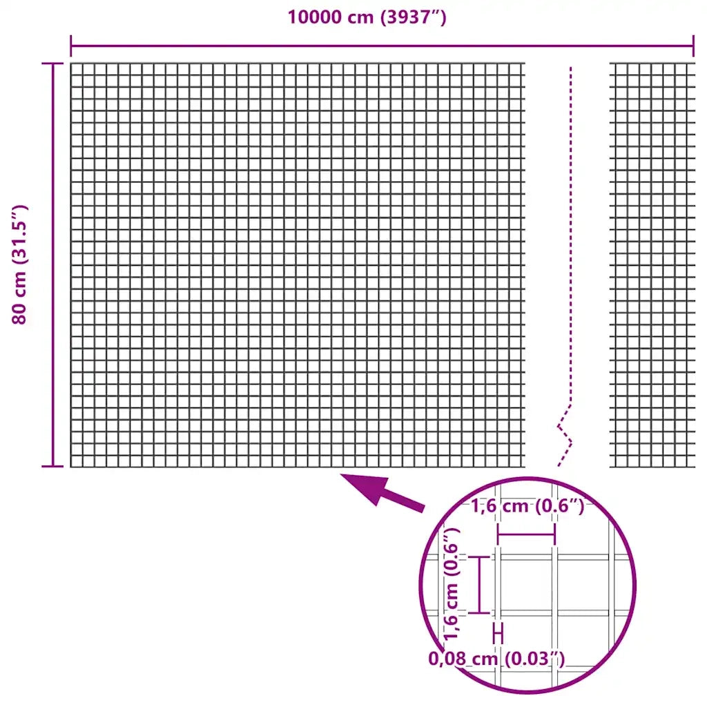 Recinzione in Rete Saldato Grigio 42005282