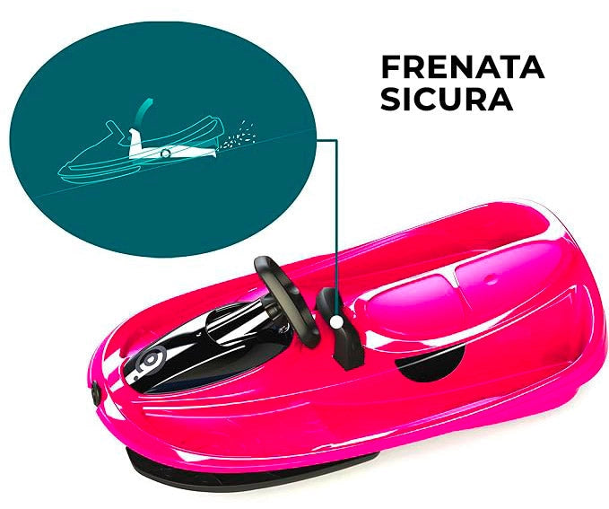 Bob Slittino da Neve 98x56x30 cm 2 Posti Stratos Rosa