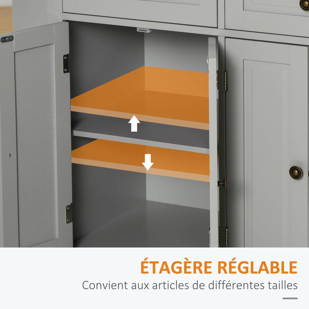 Tavolo da cucina con ripiani ¨C Minimal ¨C grigio