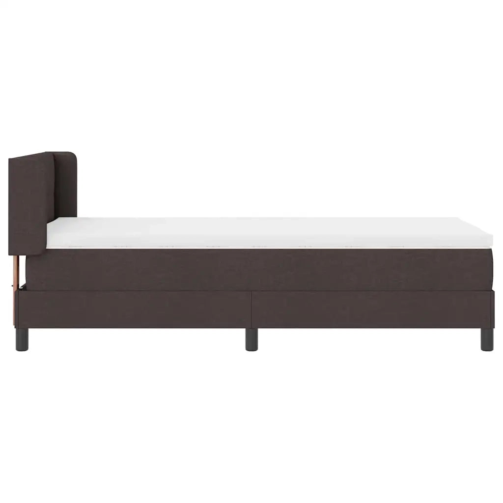 Letto a molle con testiera Marrone Scuro 200 x 80 cm Tessuto 3341072