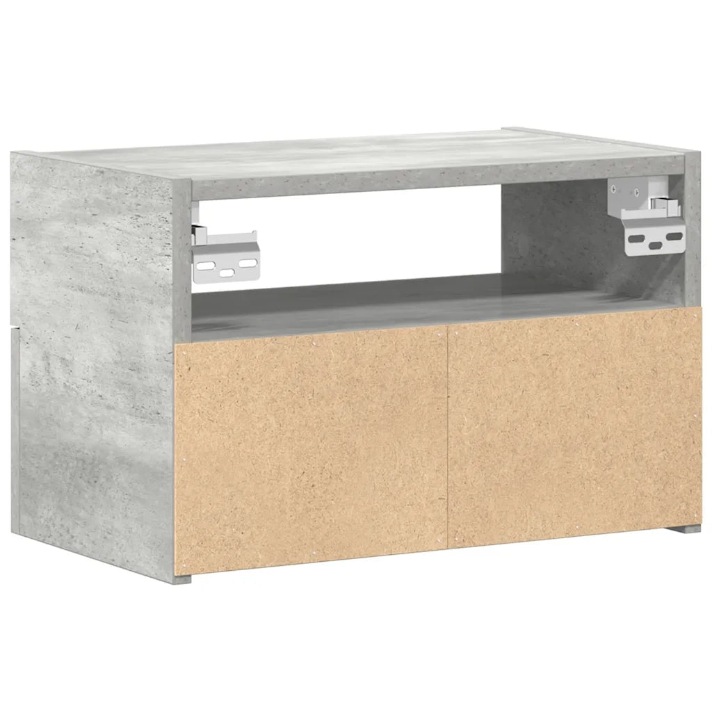 Comodini a Muro 2 pz Grigio Cemento 45x26x28,5 cm 858603