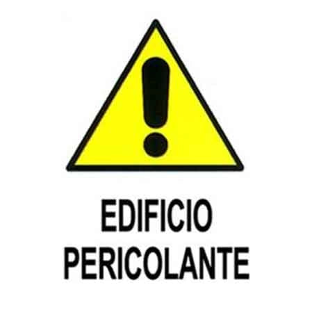 CARTELLO 'EDIFICIO PERICOLANTE' 40x60 cm - 10 pezzi