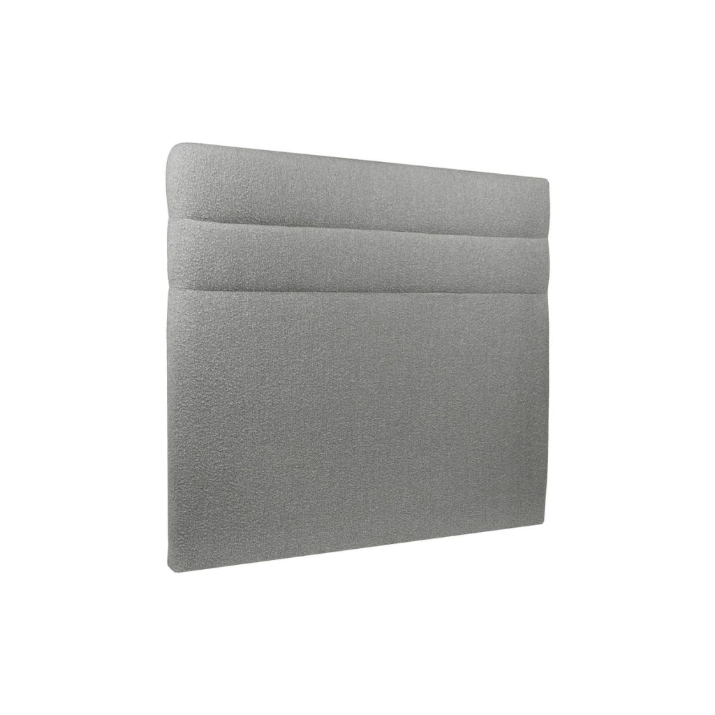 Letto 150x200 cm con testiera in linea - tessuto bouclé