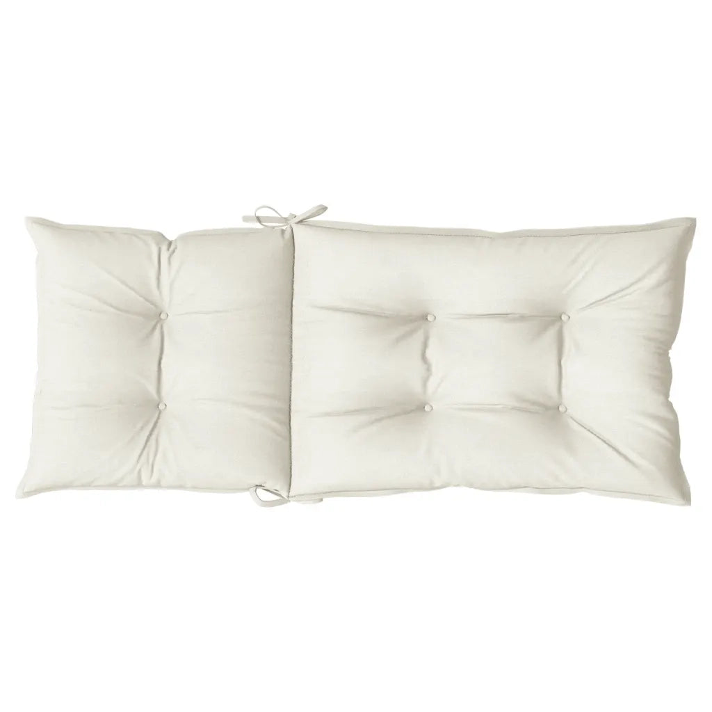 Cuscini Sedia Schiena Alta 2 Crema Mélange 120x50x7 Tessuto 4002352