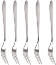 Vassoio di servizio in acciaio resistente - Forchette per dessert - Lunghezza in acciaio - Resistente allo sfregamento - Manico comodo - Adatto per occasioni speciali - Forchetta per frutta