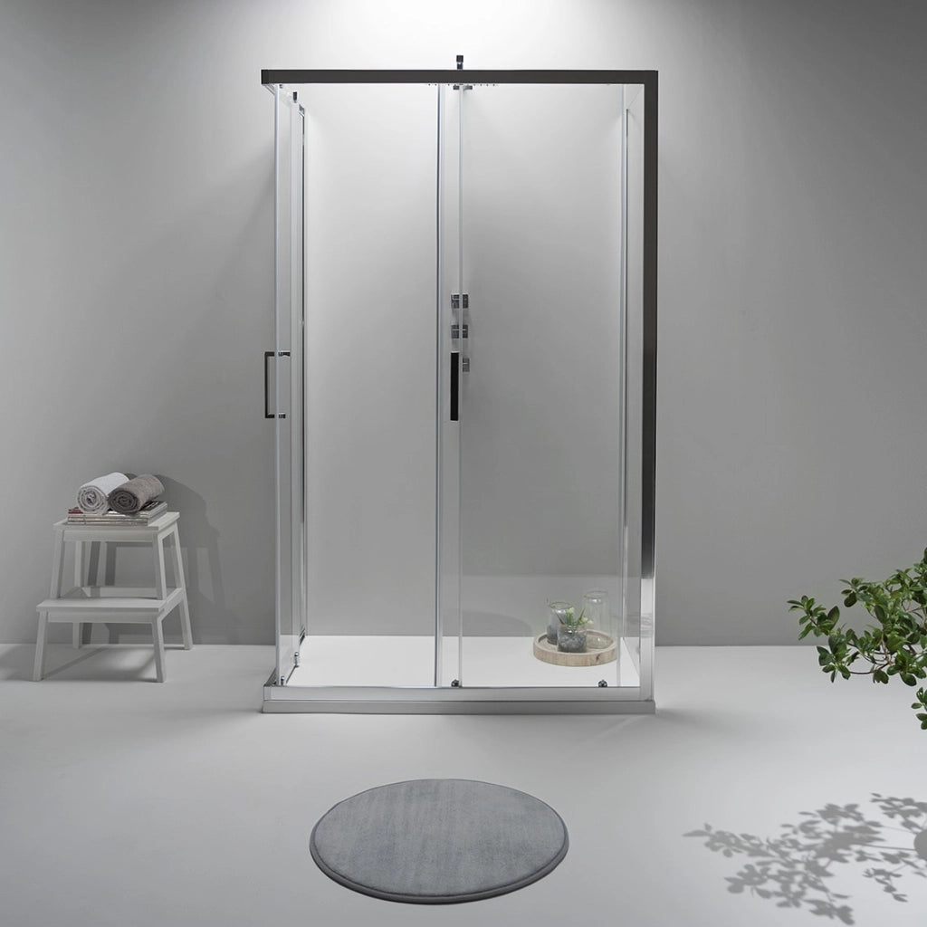 Box Doccia Elite Tre Lati 80x120x80 Cm Scorrevole Trasparente