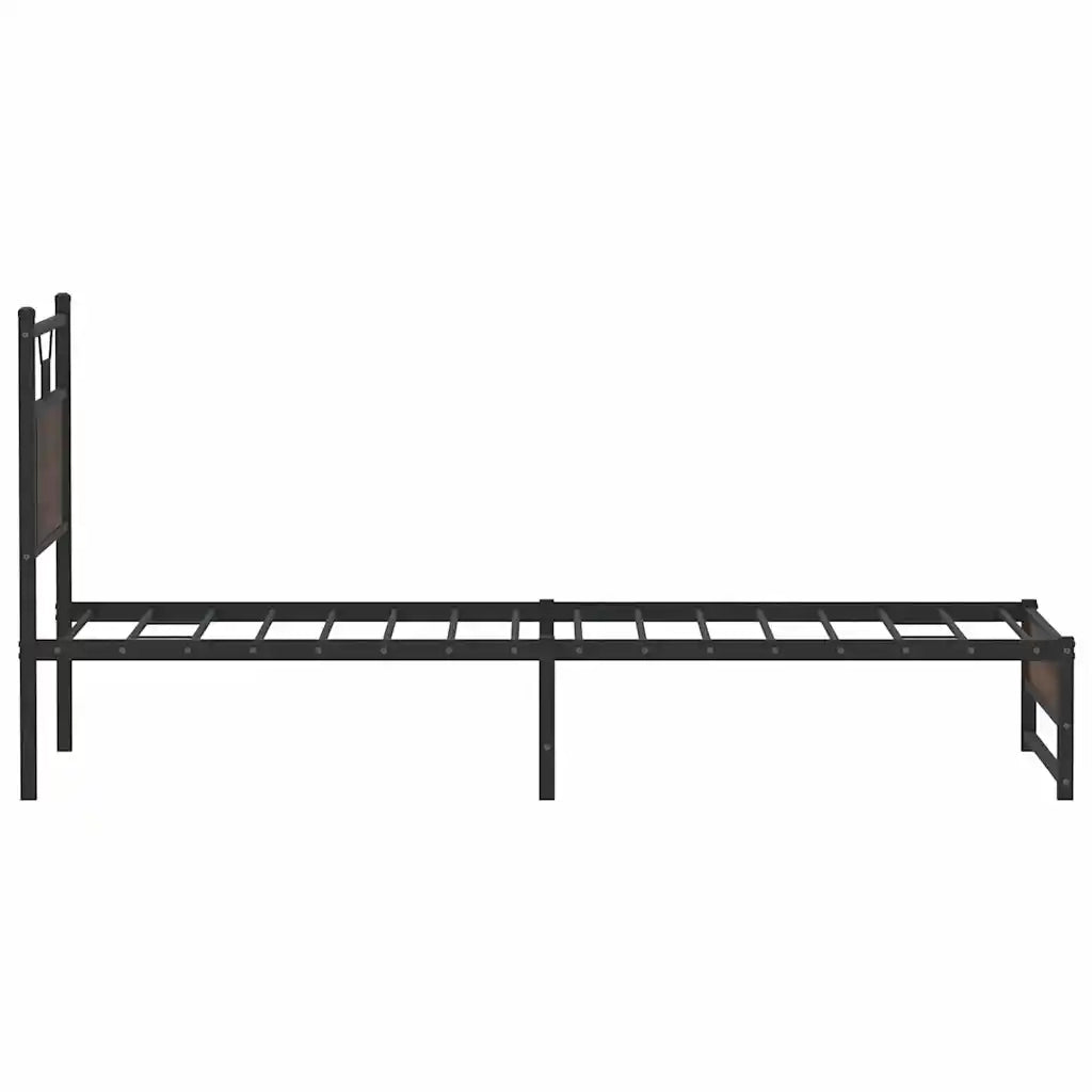 Giroletto senza Materasso-Struttura Letto Rovere Marrone 80x200cm in Truciolato 966552