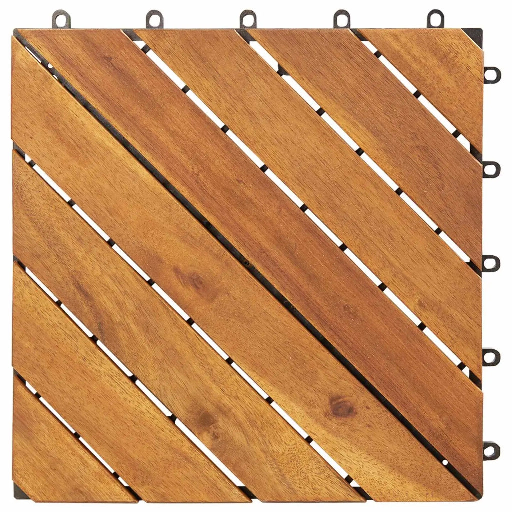 Piastrella per Decking 10 pz Marrone 30 x 30 cm CFW1752509