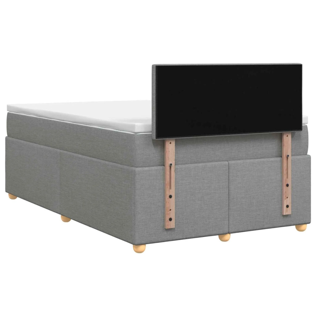 Letto box spring con materasso Grigio Chiaro 120 x 190 cm 3452380