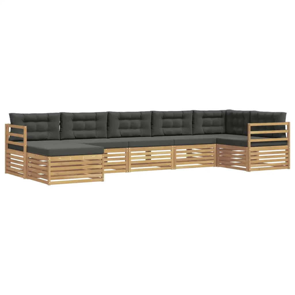 Set di divani da esterno con cuscino 7 pcs Bianco e Antracite 3390827