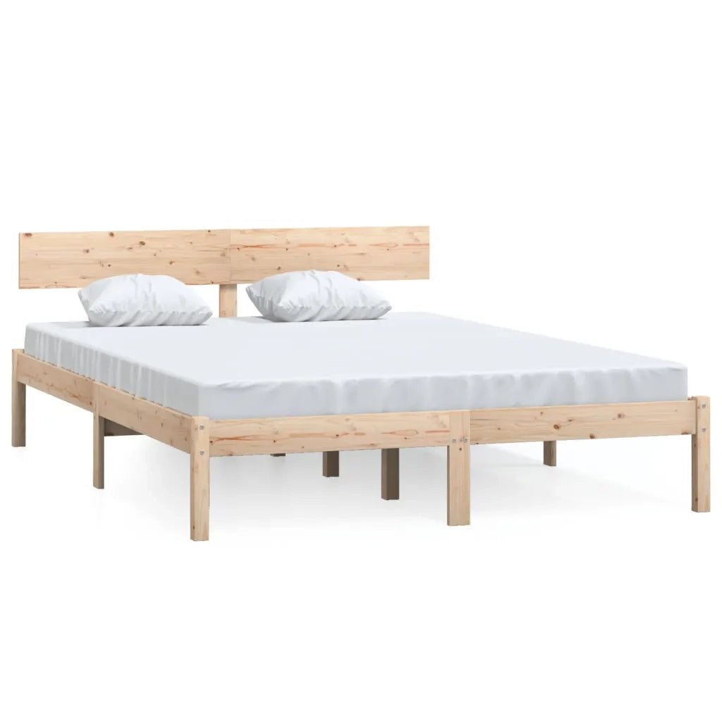 Letto matrimoniale | Letto per adulti | Giroletto in Legno Massello 120x190 cm Small Double