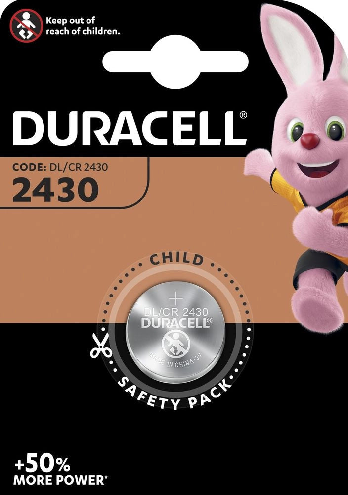 BATTERIA a BOTONE al litio CR2430 DURACELL 3V