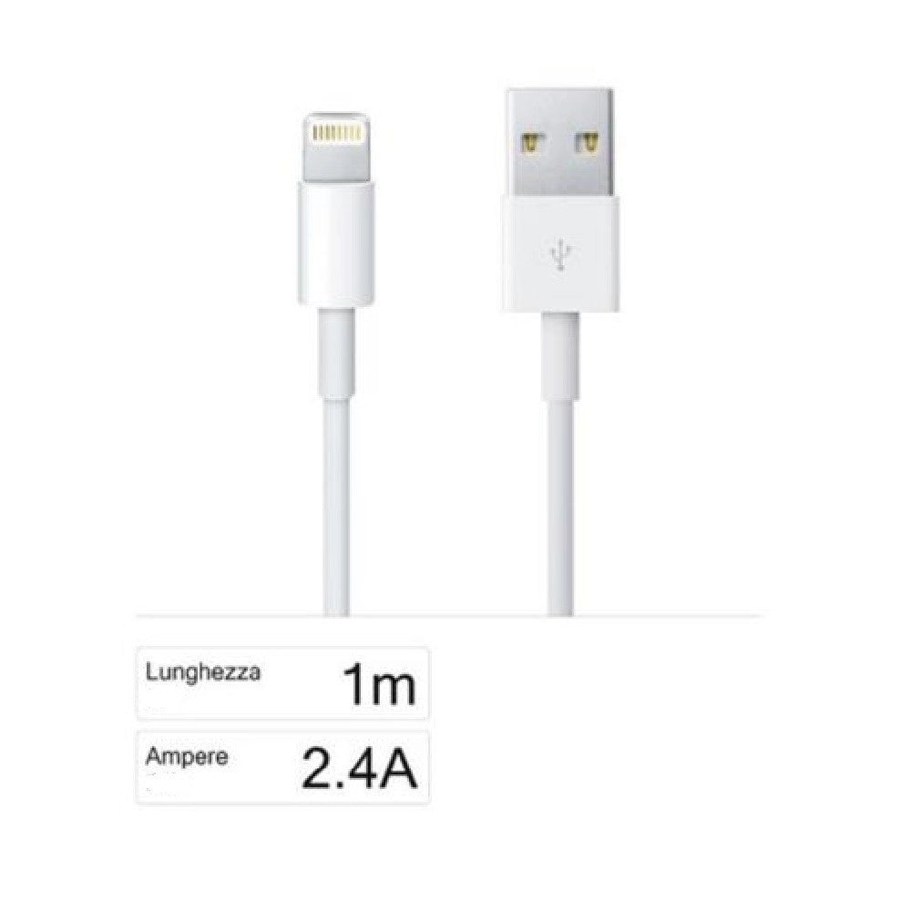 Trade Shop - Cavo Usb Dati E Ricarica Per Iphone Ipod Ipad Lightning A Usb 1mt Maxtech F-ip019 -
