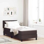Letto a molle con cuscino Marrone Scuro 200 x 80 cm Tessuto 3341135