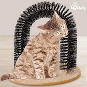 Trade Shop - Spazzola Massaggiatore Per Gatti Arco Archetto Per Gatti Con Base Tiragraffi -