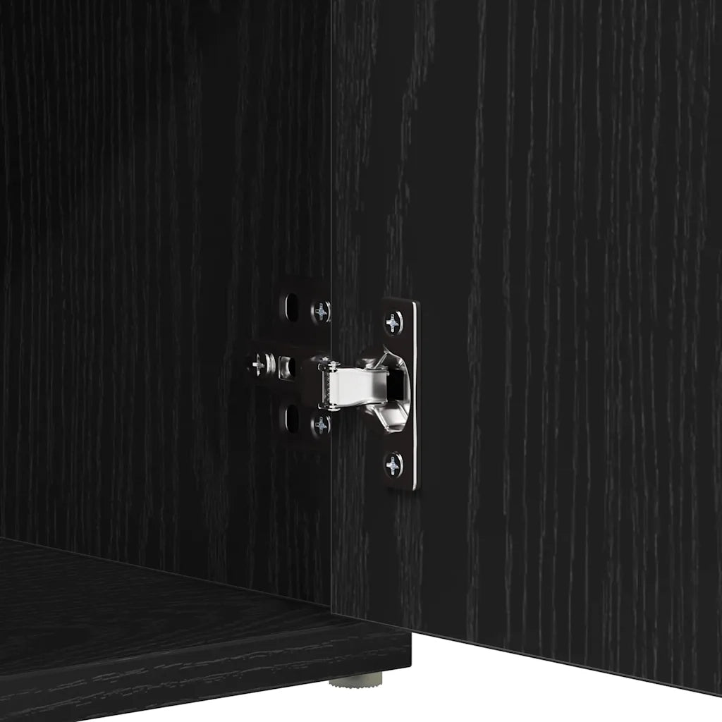 Panchina con contenitore Rovere Nero 102 x 32 x 50 cm