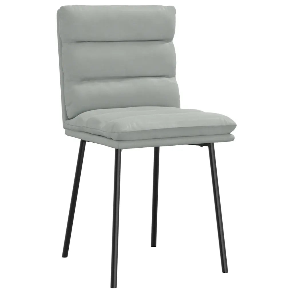Sedie da Pranzo 4 pz Grigio Chiaro in Velluto 3315382